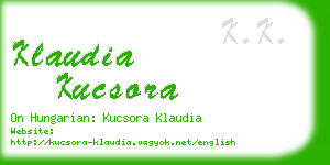 klaudia kucsora business card